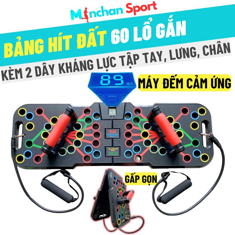 [Hoả Tốc] Dụng Cụ Bảng Hít Đất Size Lớn Máy Đếm Chống Đẩy Đa Năng Có Thể Gấp Gọn - Hướng Dẫn Tập Luyện Đúng Cách Cho Người Tập Thể Hình, Tập Gym Tại Nhà Power Push Up