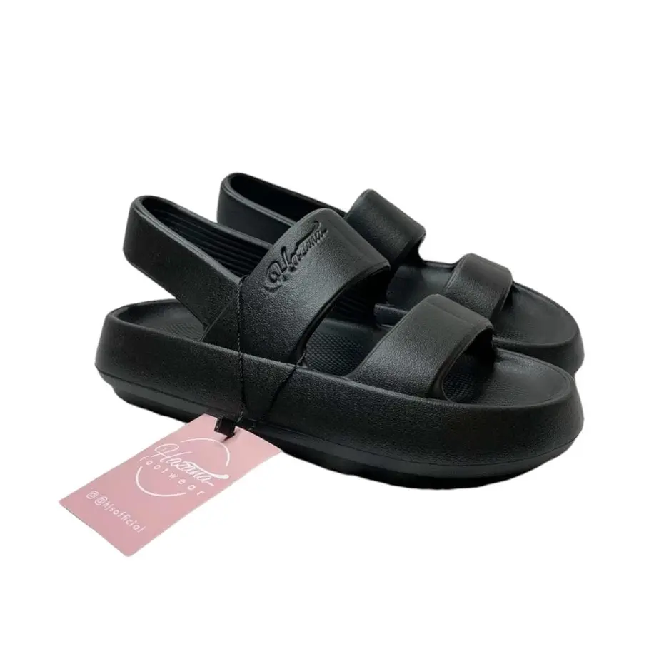 Sandal Tali Belakang Wanita Terbaru Hazana Sendal Selop Wanita Tali Belakang Kekinian Sandal Cewek Sliper Sandal Black Pink Perempuan