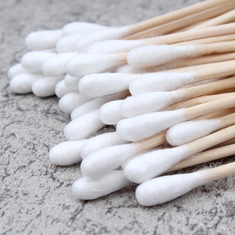 Tăm Bông Gói 100 Chiếc Bằng Gỗ Tre Chắc Chắn Tiện Lợi Tăm Bông Ngoáy Tai Tre Thân Thiên Môi Trường 2
