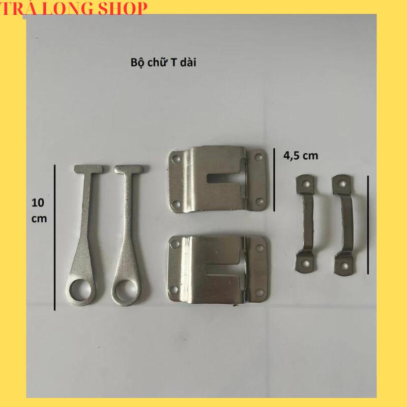 Bộ Chữ T móc thùng xe tải inox-2 bộ/6 chi tiết-khoathung,khoabang,khoachut,khoacuaxe Phụ Tùng Nội Thất 2