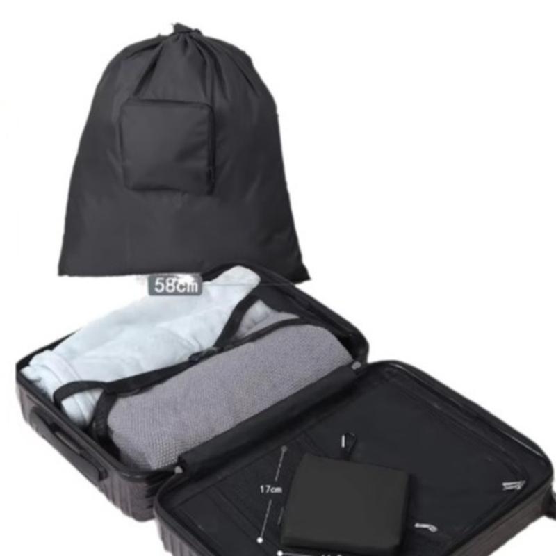 Product Introduction of Durable Collapsible Travel Laundry Bag with Handle Washable Dirty Clothes Bag Drawstring Black Grey Travel Storage Pouch Travel 14