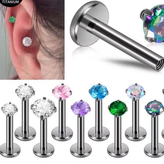 Khuyên tai titanium cao cấp k han gỉ