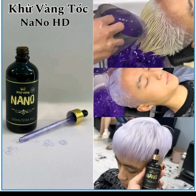 100ml Tinh chất khử vàng NaNo cao cấp, khử vàng cho nền tóc tấy, khử vàng cho nền tóc bị trôi nền. Nhuộm Tóc Đổi Màu Tóc 3