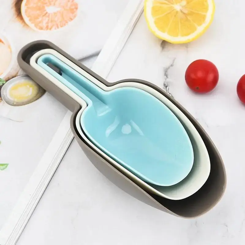 3PC/Set Plastic Ice Shovel Flour Shovel Rice Shovel Melon Seed Shovel Feed Shovel Multipurpose Plastic Spatula Household Spatula Tool