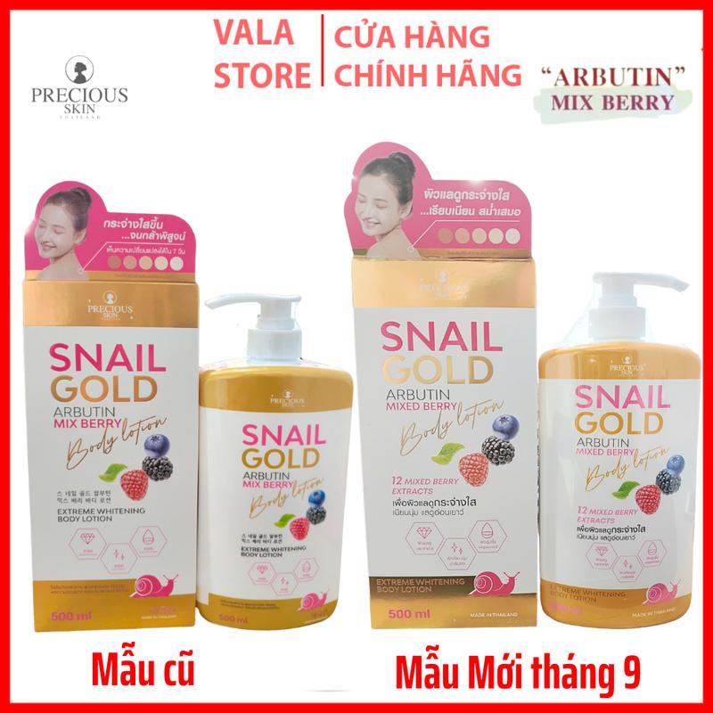 [Precious Skin] Sữa Dưỡng Body Snail Gold Arbutin Mix Berry Extreme Whtening Body lotion 500ml,Thái Lan