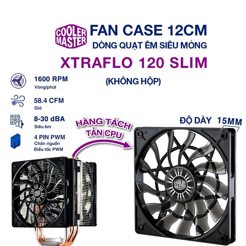 Product Introduction of Quạt Fan Case 12cm Cooler Master gió mạnh quạt êm - CoolerMaster SickleFlow Halo Masterfan Fan led RGB 120mm 140mm 14cm 26