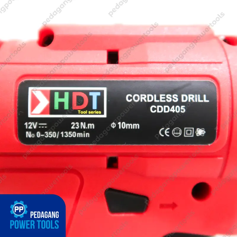 HDT CDD405 MESIN BOR CHARGER AKSESORIS CORDLESS DRILL BATERAI 12V SET 5