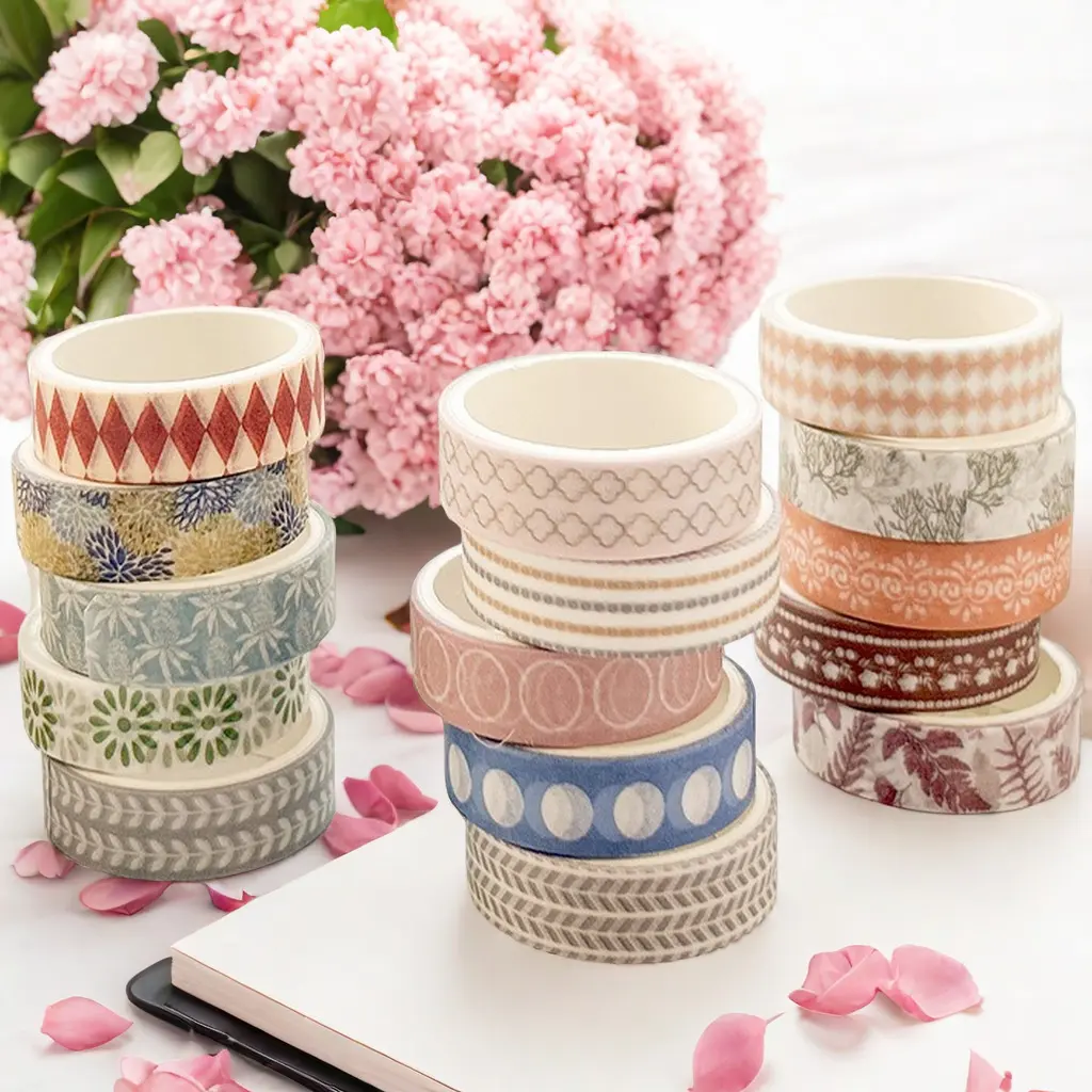[SG] Washi Tape Set For DIY Decorative 10mm x 2M x 5 Rolls Passing Time Series Washi Tape