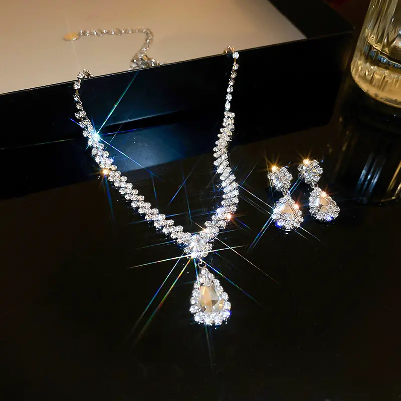 Set Bộ Vòng Cổ Bông Tai 2 Món F.A.N.C.Y Đi Tiệc 925 NHANHO 1571