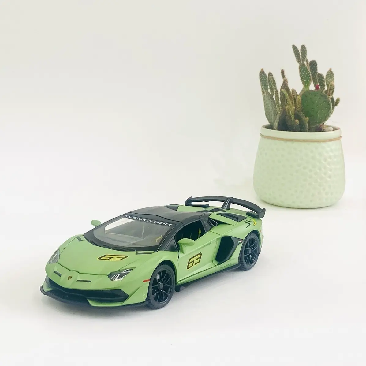Mô hình xe Lamborgini Aventador tỉ lệ 1:24 màu xanh, [Tặng biển số VIP] &đồ chơi - Đồ chơi Diecast Xe Mô Hình Toy