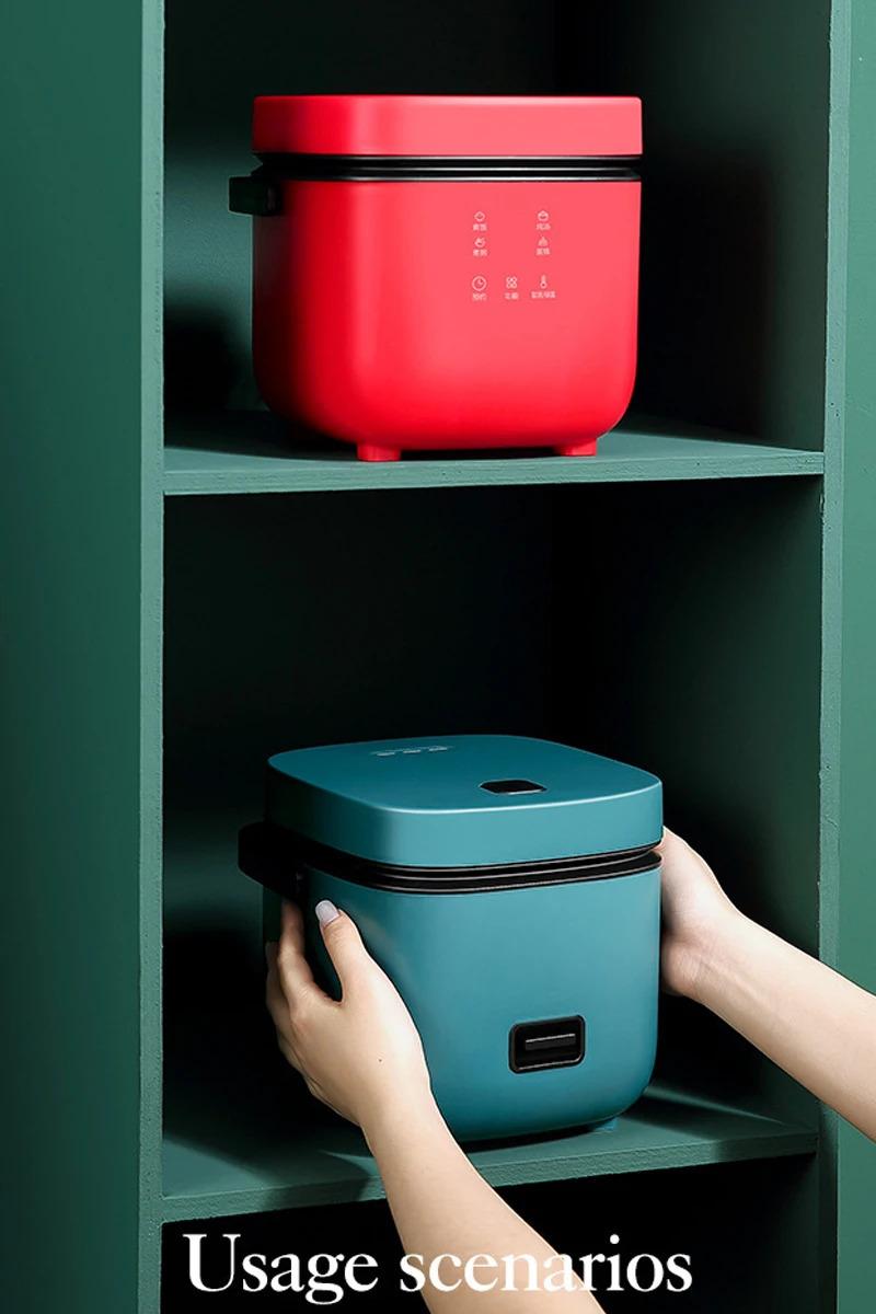 Product Introduction of Mini Rice Cooker Automatic Household Kitchen Electric Cooking machine 1-2 People Food Warmer Steamer 1.2L Small Rice Cooker 11