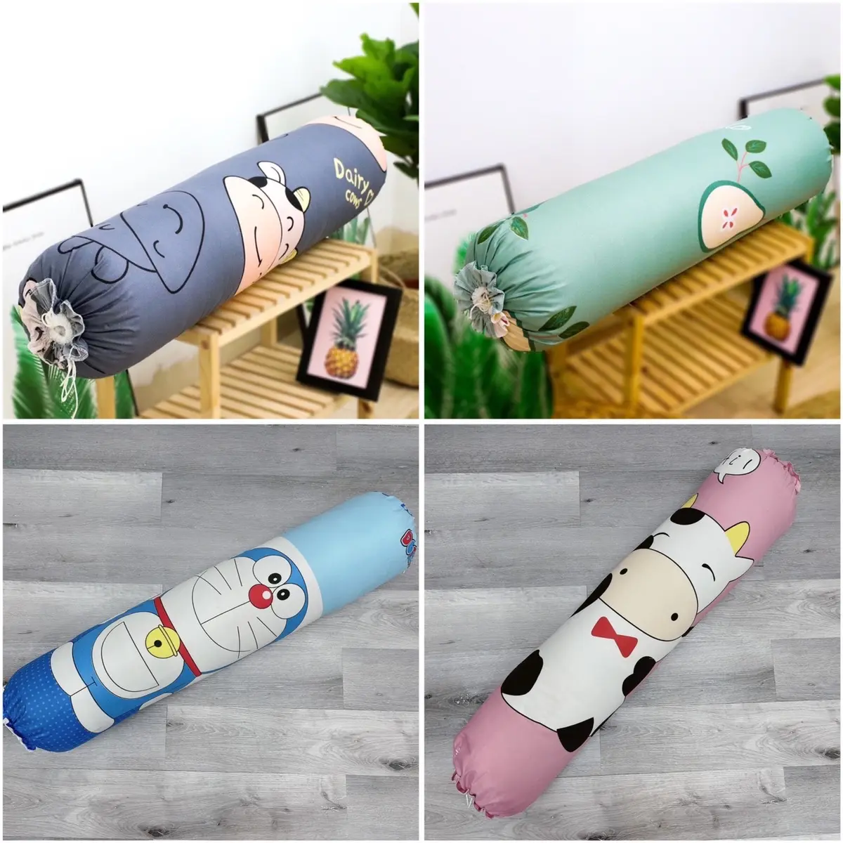 Vỏ gối ôm cotton poly kích thước 35x100cm, nhiều mẫu đẹp dễ thương