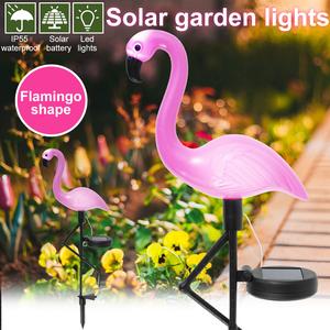 Lampu Suria Flamingo Merah Jambu, Lampu Hiasan Halaman Luar, Kalis Air, Lampu LED, Sesuai untuk Halaman, Laluan dan Taman, dengan Lampu Tanah, Lampu Home Lighting Lights Outdoor Rumah