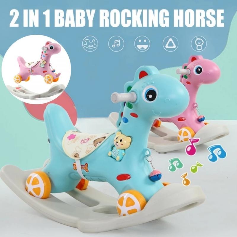 COD 2 in 1 Rocking Horse Rider Push Car Rocker Pony Trojan Toys ...