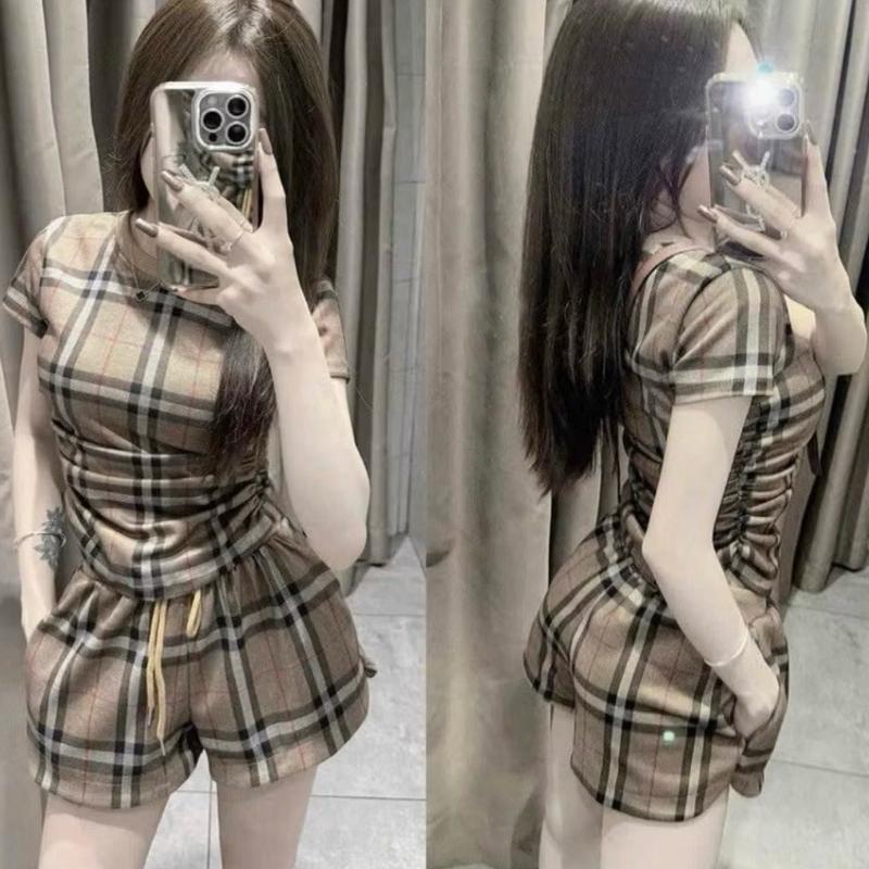 Bộ Đùi Kẻ Nữ Siết Eo Co Dãn Tôn Dáng Đủ Size SMLXl Phối Cạp Top Women 2
