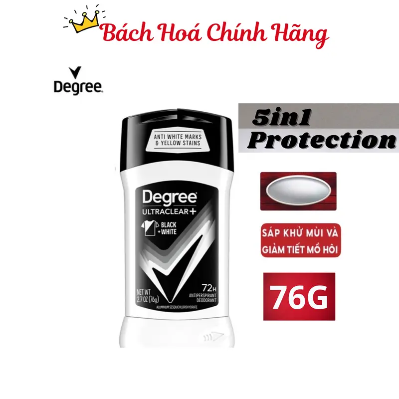 Sáp Khử Mùi Ngăn Tiết Mồ Hôi Degree 76g Chống Ố Vàng Áo 3
