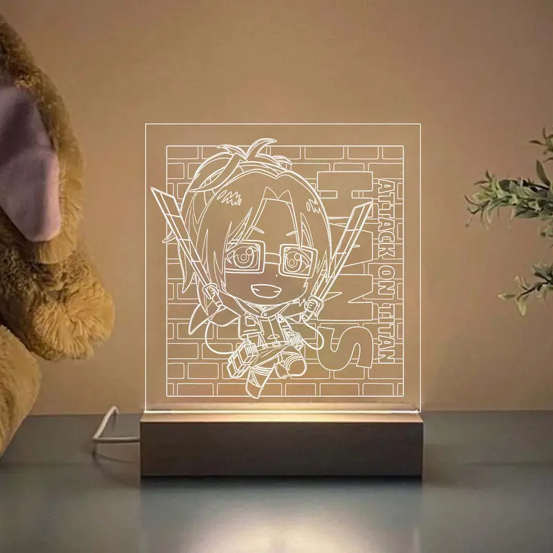 Lampu Hias Lampu Tidur Akrilik LED Anime Attack On Titan / Standing Lamp Acrylic LED Anime Attack On Titan 2