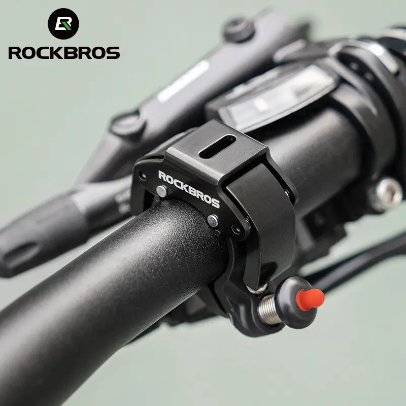ROCKBROS Bike Mini Hidden Bell Loud Sound Aluminum Alloy Warning 90-100db Bell of Bicycle Handle Portable Cycling Equipment Fit MTB Road Folding Bike