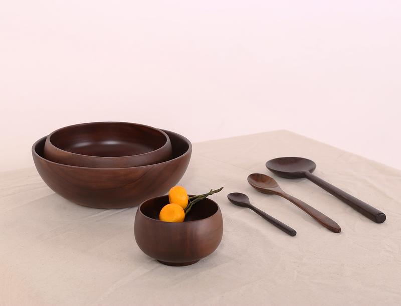 Thìa gỗ ăn cơm, thìa gỗ súp, thìa gỗ cà phê cán dài Sa Maison, Chất liệu Gỗ Mun cao cấp 2