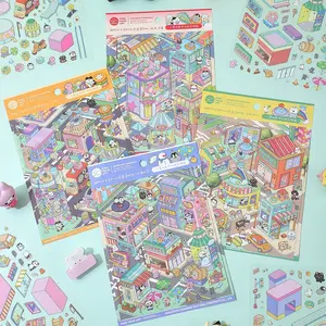 Sticker DIY Korea 3D Satisfying Decoration Landscaping Cute Cafe Capybara NEW