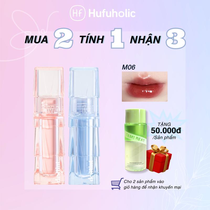 Son kem bóng MAKEMINE thạch nước thuỷ tinh Jelly Dew Tint son tint bóng MAKE01