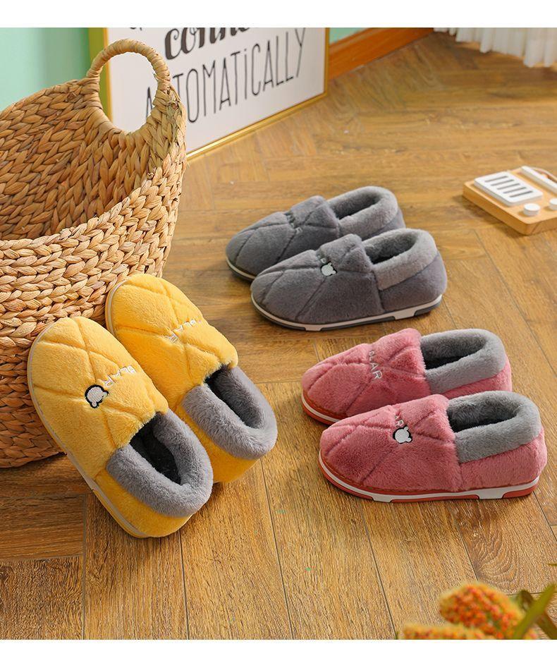 Product Introduction of Dép Bông Nam Giày Bông Lông Mịn Chống Trượt Gia Đình Giữ Nhiệt Đế Dày Đi Trong Nhà Mùa Thu Và Mùa Đông Cho Nam Giày Nữ Mùa Đông 19