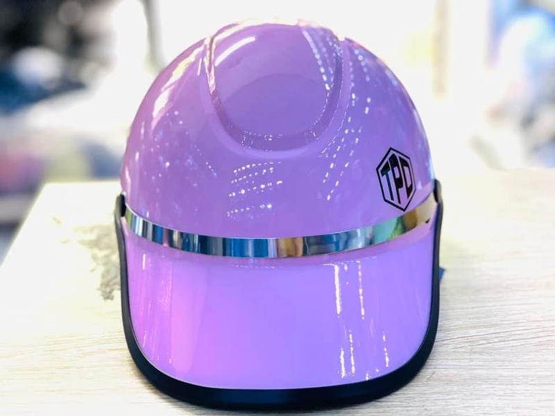 mũ bảo hiểm nửa đầu lưỡi trai 2 lớp thời trang cao cấp hàng loại 1 dầy chắc chắn dành cho nam nữ vòng đầu size từ 53cm>57cm hàng chính hãng HOANG THANH