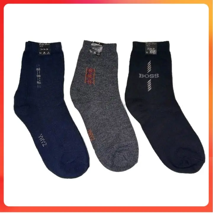 3 pasang kaos kaki pria kerja kantoran formal bussiness atas mata kaki Dewasa Motif