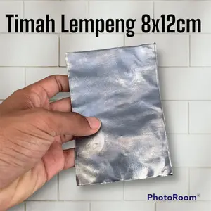 ISI 1 Lembar TIMAH LEMPENG atau LEMPIT panjang 12cm alat pancing