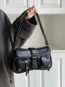 女性のストリートトレンドの脇の下バッグ、ファッショナブルなPUレザーのショルダーバッグ、毎日の使用のためのトレンディなオールマッチのクロスボディバッグ