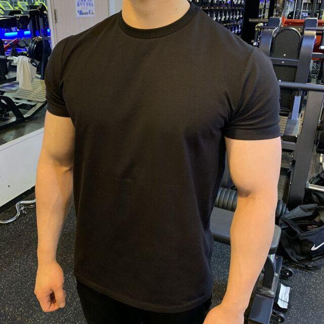 Summer Men's Light Board Sports round Neck Short Sleeve Sports Leisure Fitness Running Training Quick-Drying T-shirt Factory Direct Sales 2