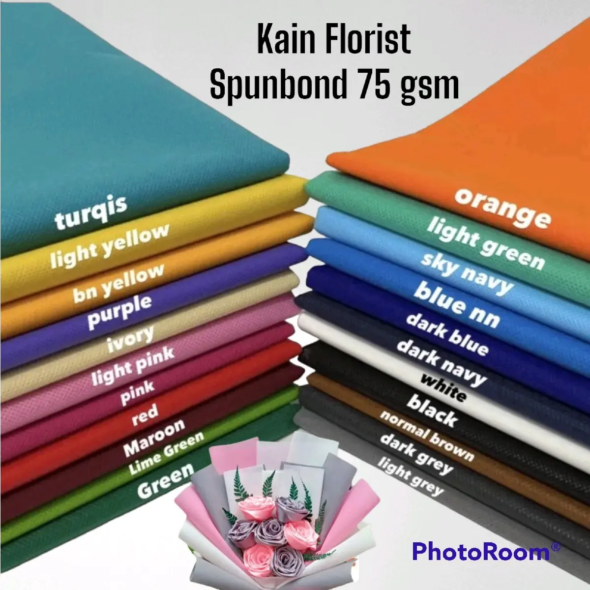(100x80cm) Kain Florist Spunbond 75 gsm cocok utk buket