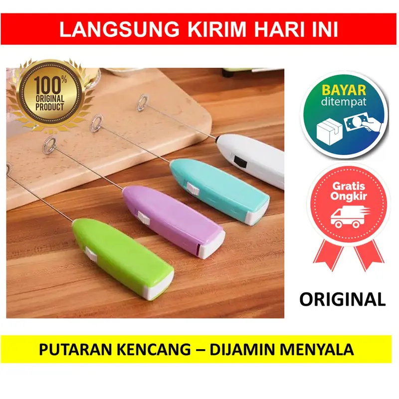 Promo HAND MIXER MINI MILK FROTHER PENGADUK TELUR MINUMAN DALGONA COFFEE KOPI PENGOCOK ELEKTRIK FOAM BUIH Terlarisss 0