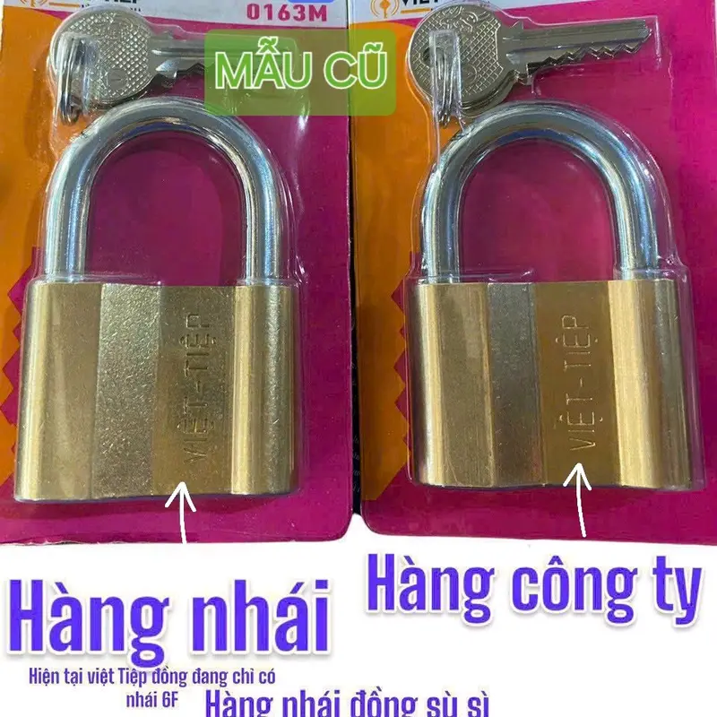 Khóa việt tiệp 4p + 5P+ 6p đồng thau.. ...hàng Chính. Hãng. 5