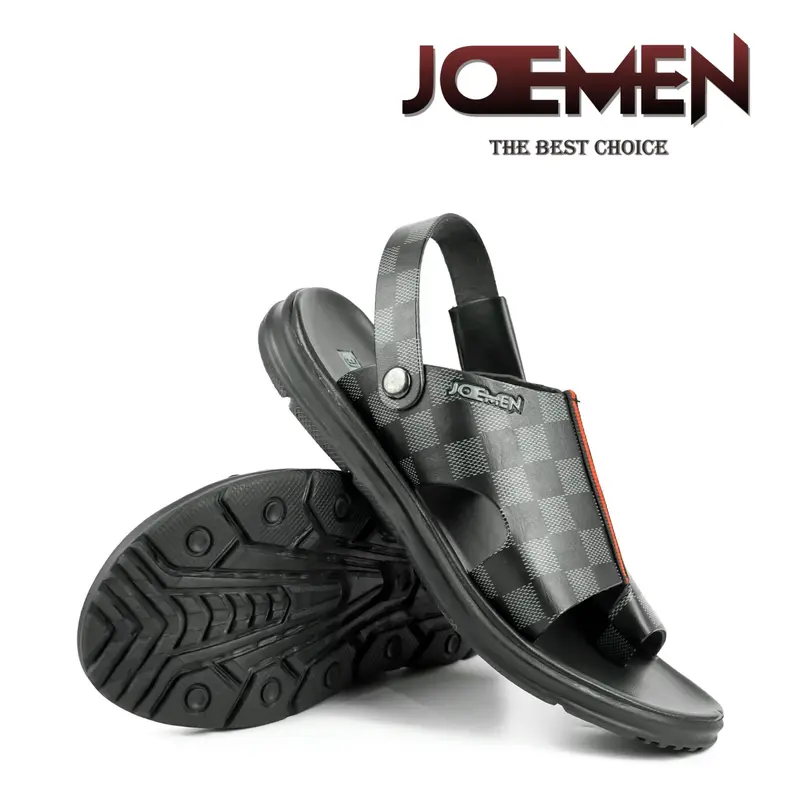 Sandal Kulit JOEMEN S 50 PU Sintetis Sneakers Model Japit Terbaru New Fashion Outfit Kekinian Trendy Simpel Ringan Lentur Kuat Nyaman Import Hitam Original Laris Murah Harian Sekolah Kerja Lebaran Idul Fitri Cowok Hak Datar Putih Coklat Pria Sendal Jepit 4
