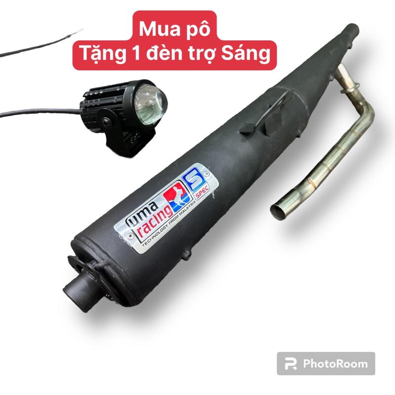 Product Introduction of Mẫu Pô UMA V3/V4 Lắp cho dòng xe suriuss - wave -exciter - winer - tặng kèm 1 trợ sáng phụ tùng xe 4