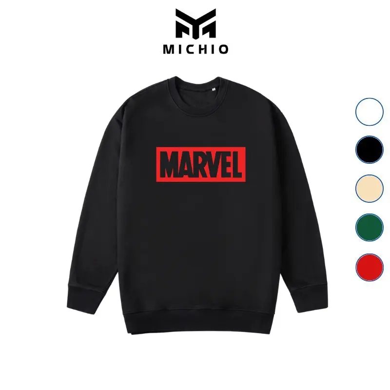 Áo sweater nam MAVEL áo thun unisex dài tay nam nữ dáng basic form rộng cổ tròn chất nỉ Hàn MICHIO store Menswear Hoodie