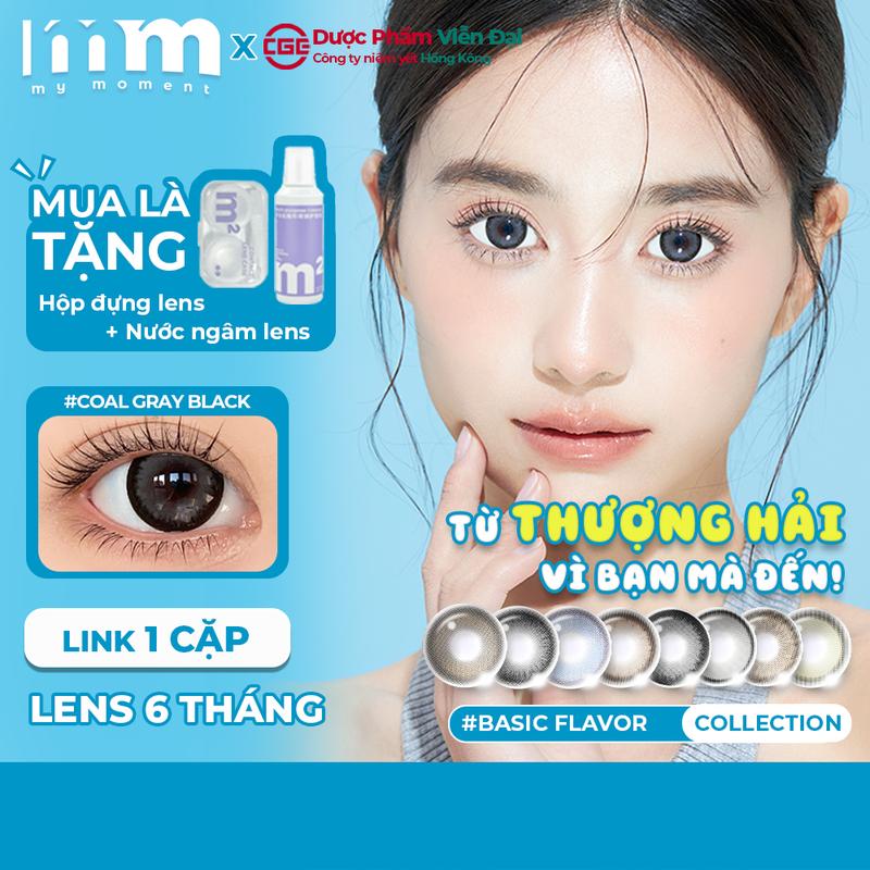 [1 CẶP] Kính áp tròng MMLENS MyMoment Basic Flavor màu nâu xám hồng xanh lá xanh dương trăng douyin tự nhiên Lights Green Gold Brown Chocolate Brown Lights Gray Ice Blue Jet Black lens 6 tháng girls độ cận (0-7) DIA giãn tròng 14.2-14.5mm kỷ yếu