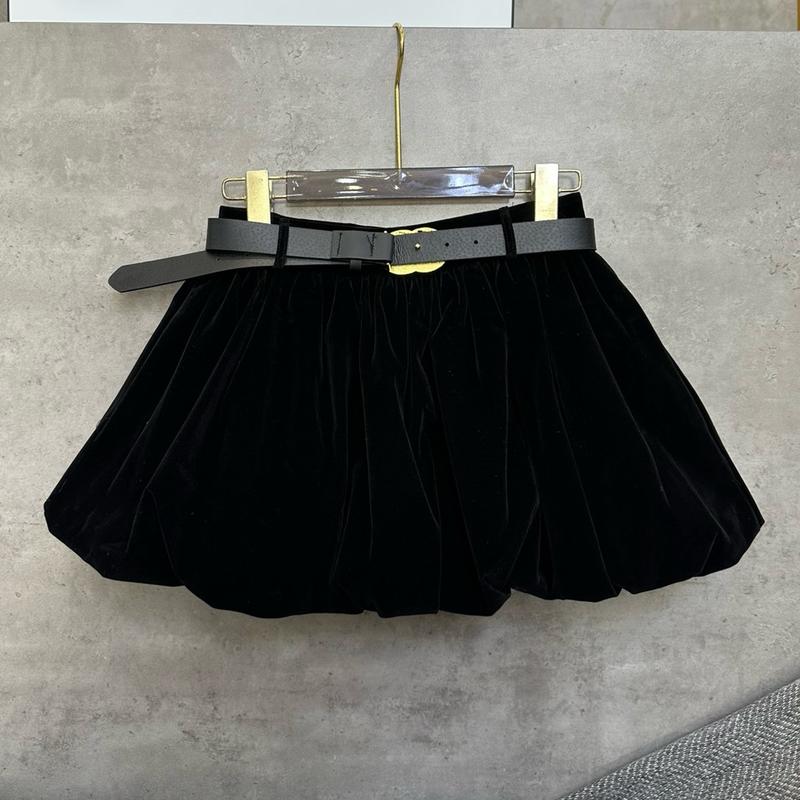 Dung Anh - Chân Váy Nhung Bí Bồng Kèm Đai Tag hàng QC 3 lớp Nữ Women