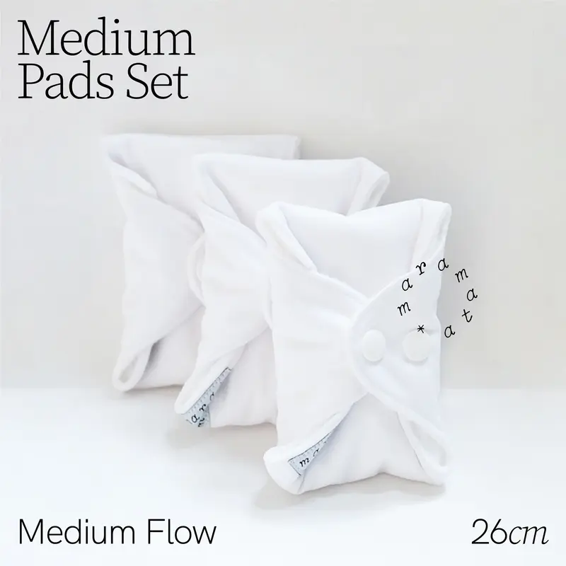 maramata | [MEDIUM PADS SET] set isi 3 - reusable menspad menstrual pad pembalut kain cuci ulang ramah lingkungan 0