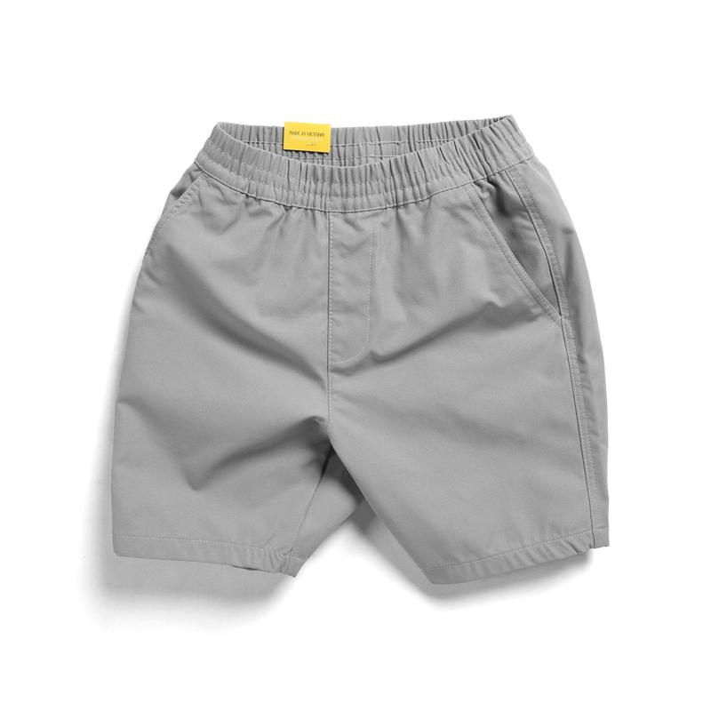  Quần ngố nam kaki lưng thun vải dày co giãn  phong cách trendy Menswear Kem   NGLT12   