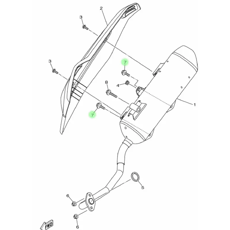 baut knalpot bawah nmax aerox 155 lexi original YGP 95812-10045 1