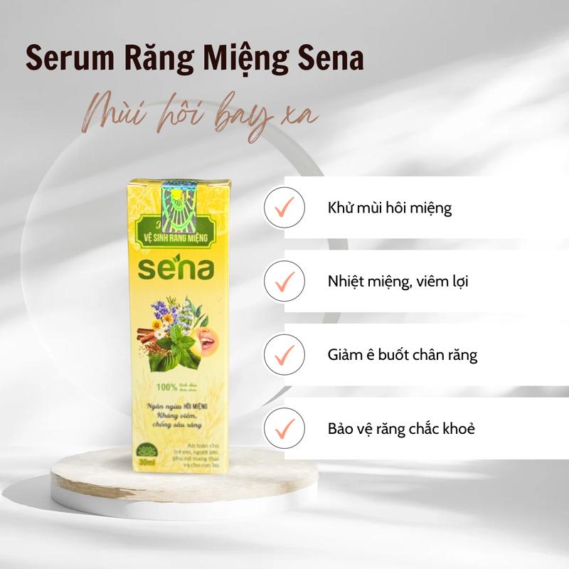 [1 CHAI KÈM QUÀ] 1 chai serum VỆ SINH RĂNG MIỆNG SENA 30ML hỗ trợ KHỬ MÙI HÔI MIỆNG Xịt Thơm Miệng Xịt Miệng, thảo mộc xitthommieng hoimieng thommieng