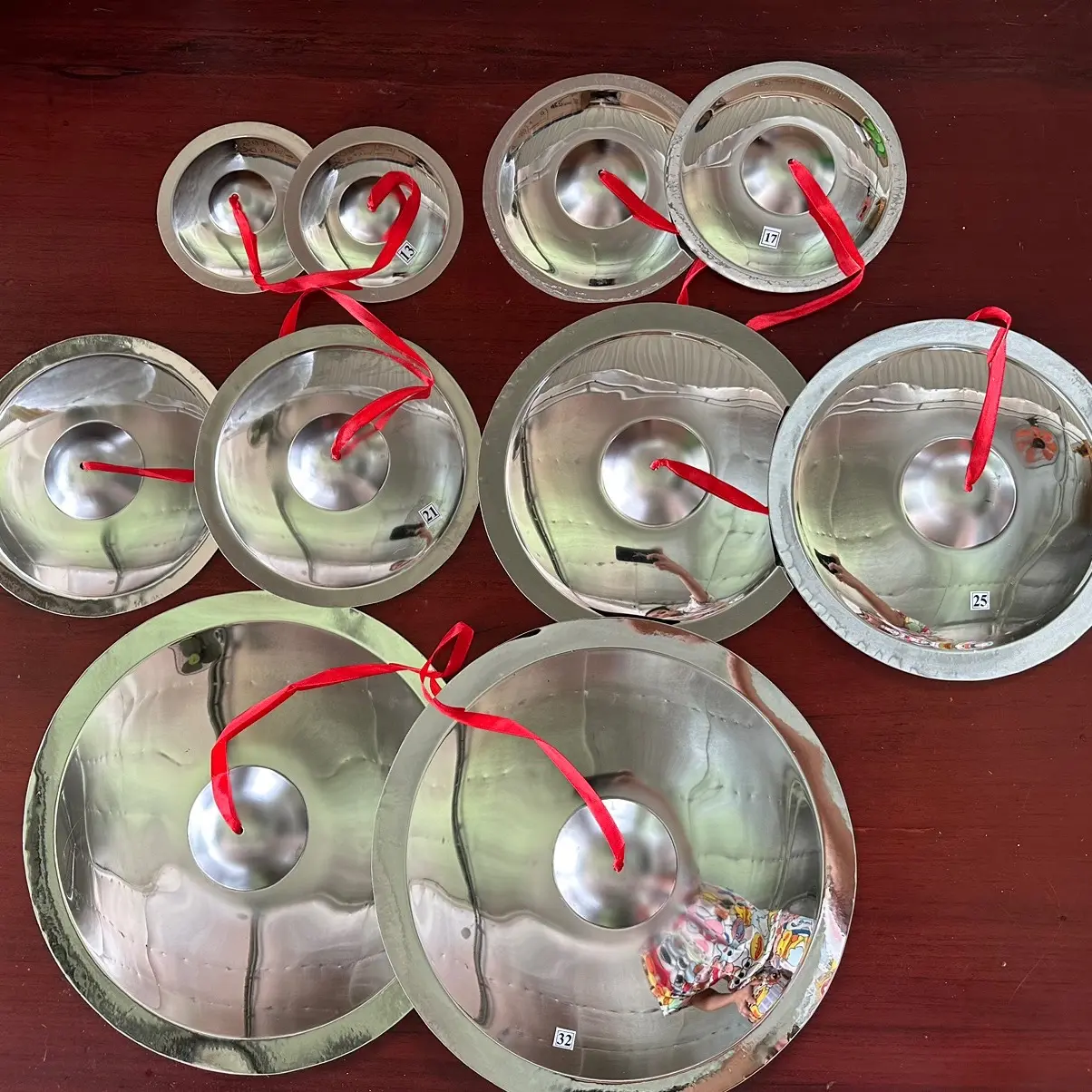 ￼Chập choẻng inox múa lân ( kèm núm )