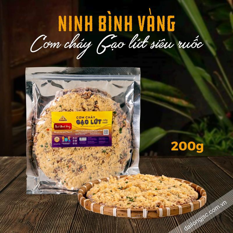 Cơm Cháy Gạo Lứt Siêu Ruốc 200gr - Cơm Cháy Ninh Bình - Đồ Ăn Vặt Snack Food Thức Ăn