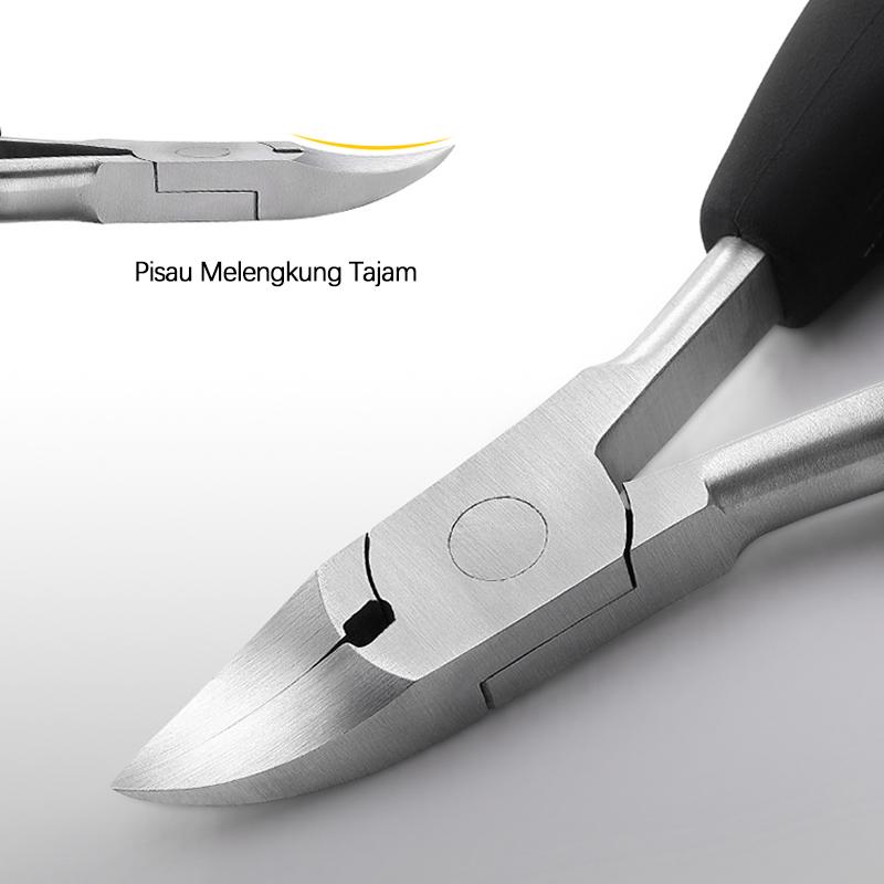 Gunting Kuku Miring Anti Cantengan Pemotong Kuku Miring Jempol Kaki Stainles Steel 3