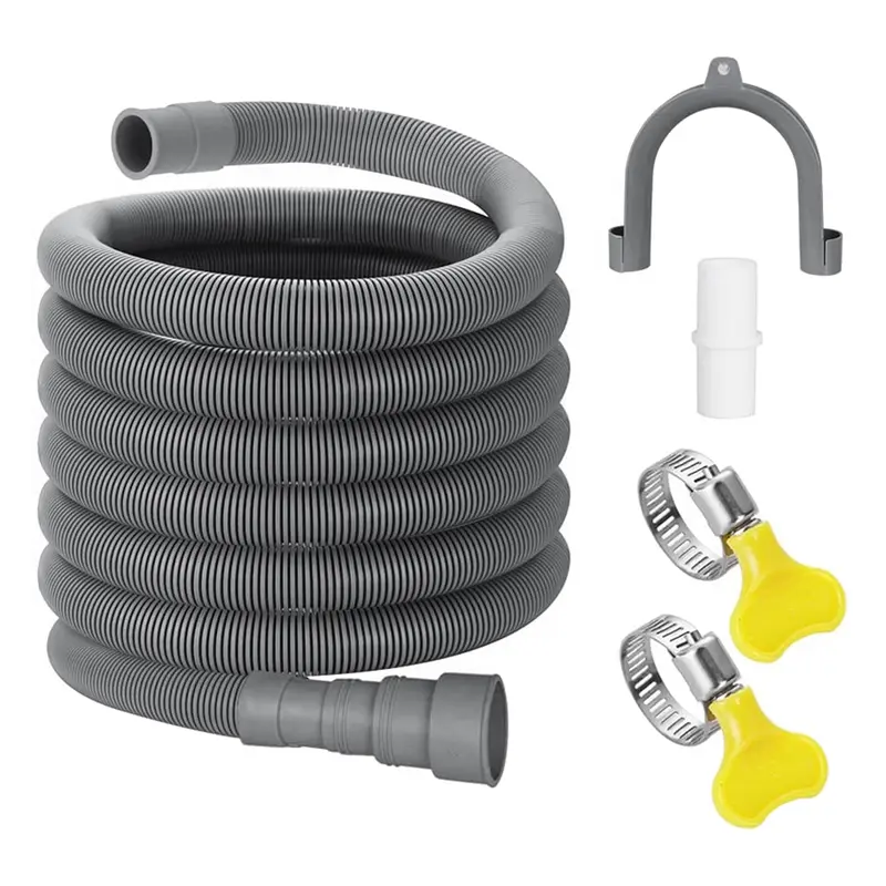 Bộ Mở Rộng Ống Thoát Nước, Thông Dụng, Cho Ống Máy Giặt, 3 mét, Bao Gồm Đầu Nối Ống Giá Đỡ Và Kẹp Ống Thoát Nước, Thích Hợp Cho Ống Thoát Nước 0