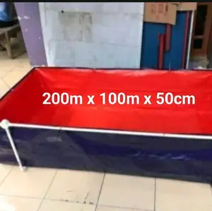 Terpal kolam ikan A3 ukuran 2m x 1m x 50cm bahan korea