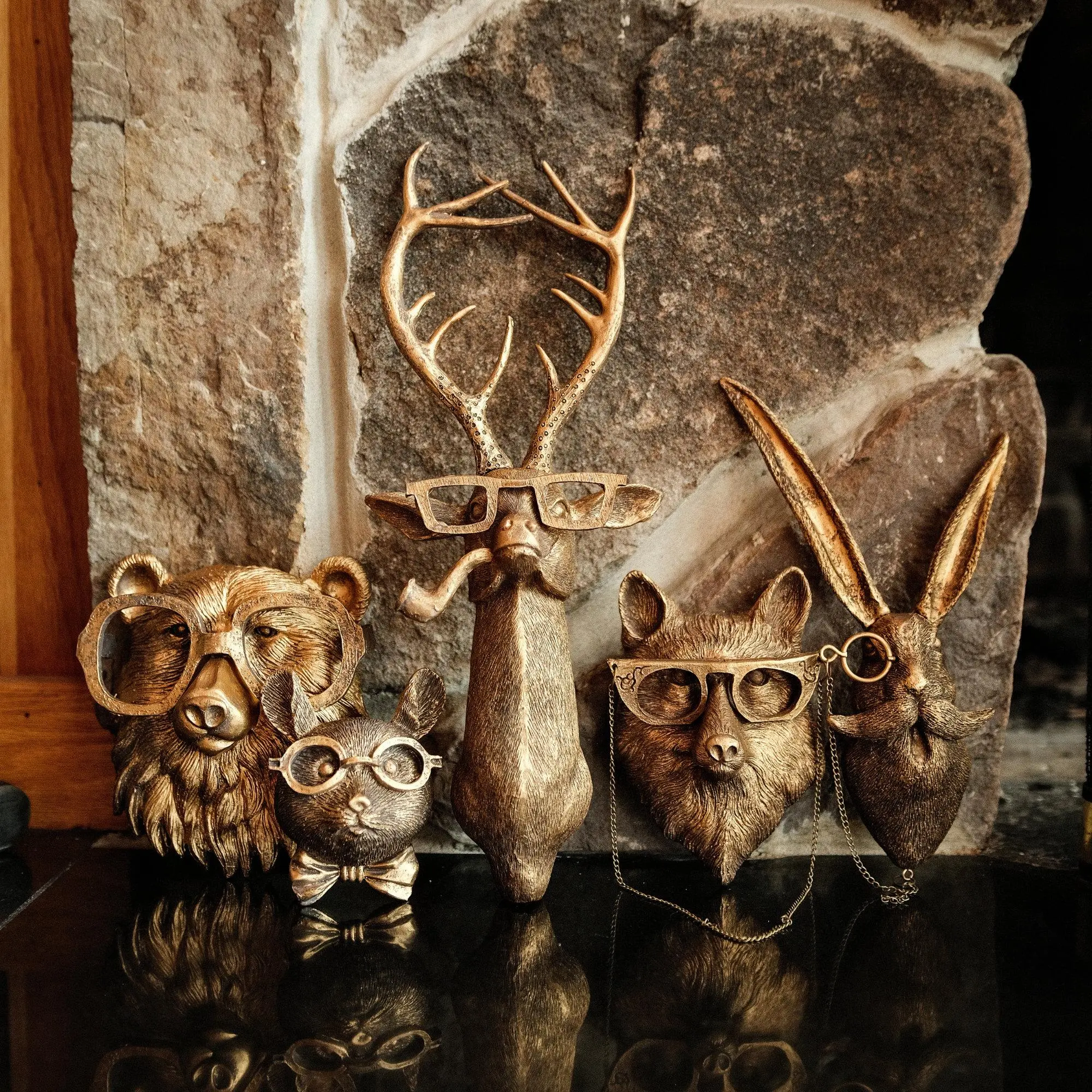 Creative Animal Head Design Wall Decor, 1 Count Handmade Resin Wall Ornament, Wall Hanging Decor for Home Living Room Bedroom Office