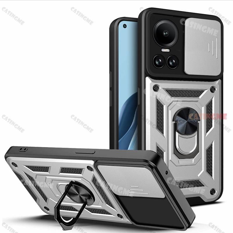 Ốp Giáp Chống Sốc, Dành Cho Oppo Reno10 5G Và 10pro 2023, Ốp Điện Thoại Di Động Có Giá Đỡ Vòng Nam Châm Cho Xe Hơi, Giá Đỡ Kéo Đẩy, Bảo Vệ Camera Ốp Lưng Điện Thoại Di Động, Thích Hợp Cho Camera Back Bay, Oppo Reno10pro + 5G 8